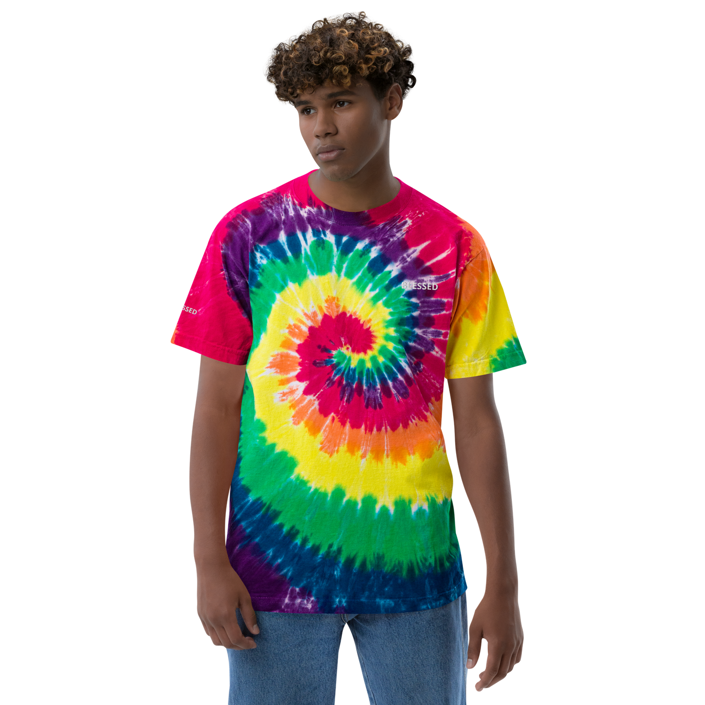 BLESSED Oversized tie-dye t-shirt