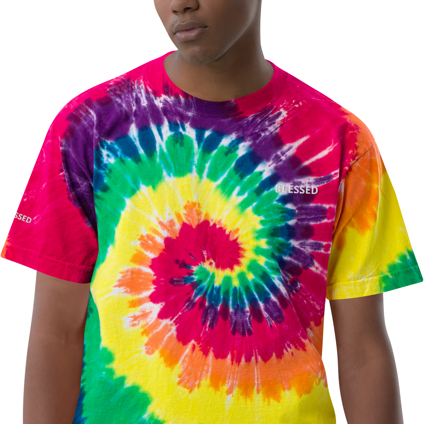 BLESSED Oversized tie-dye t-shirt