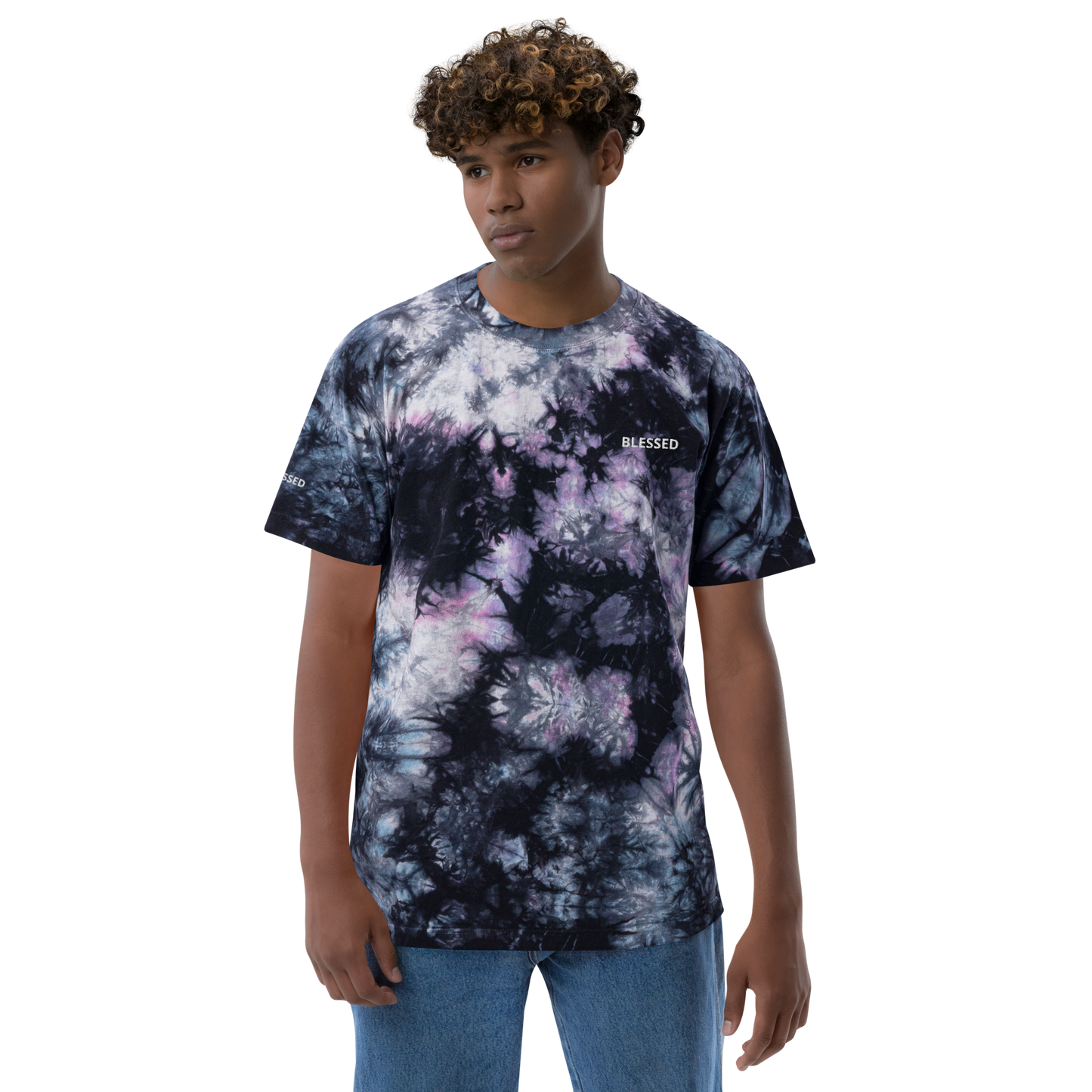 BLESSED Oversized tie-dye t-shirt