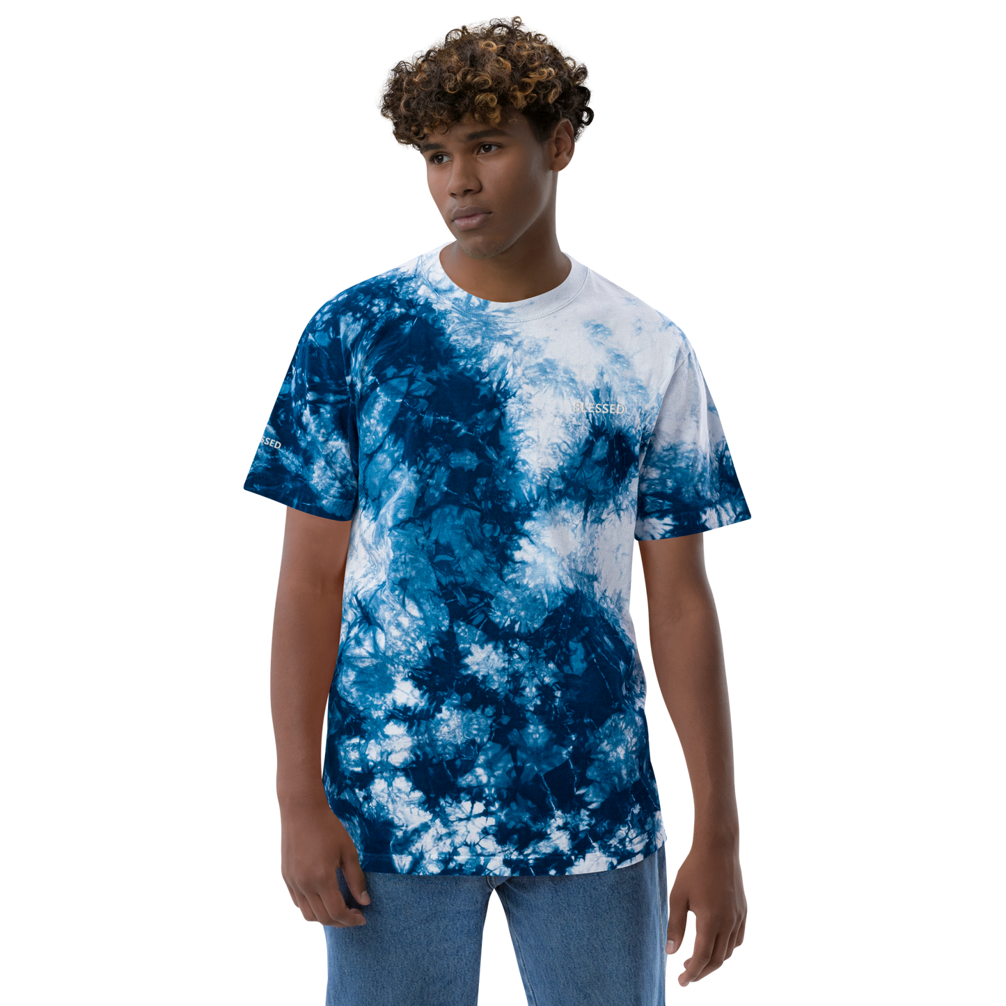 BLESSED Oversized tie-dye t-shirt