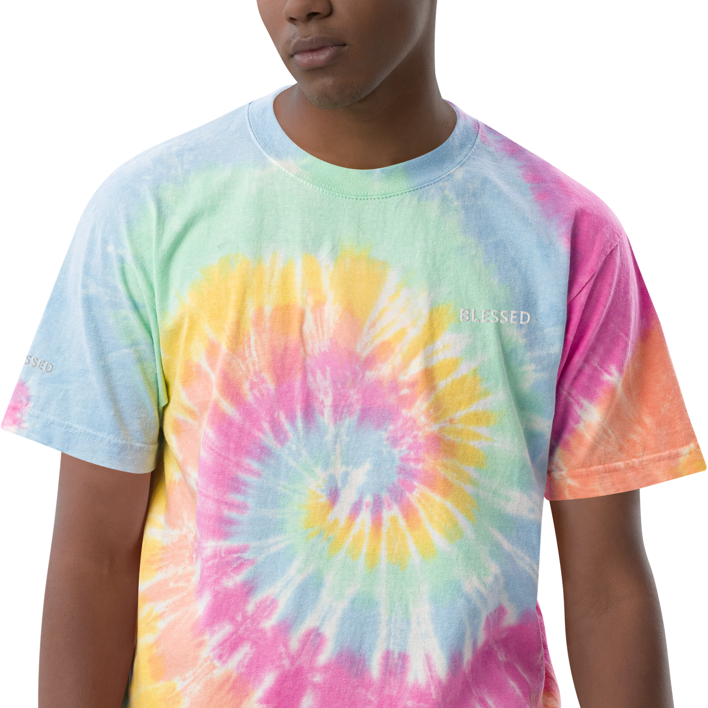 BLESSED Oversized tie-dye t-shirt